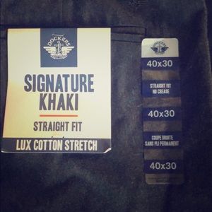 Dockers charcoal cotton stretch khaki straight fit